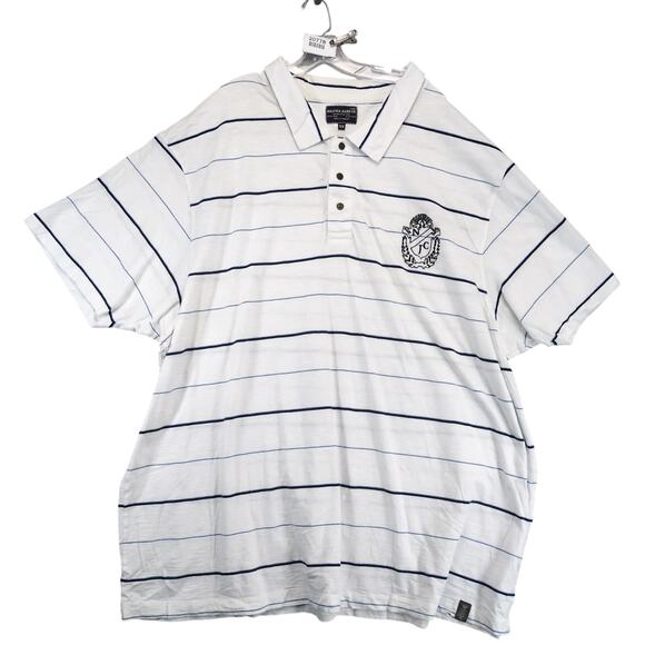 Nautica Jeans Co Striped Polo Shirt Men's 5X Big Short Sleeve Embroidered Crest - Picture 1 of 10